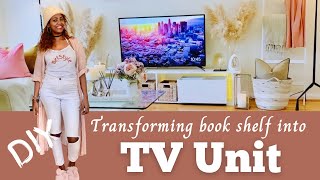 መደርደሪያን ወደTv ማስቀመጫ DIY bookshelf into a TV unit ǀ BetStyleቤትስታይል [upl. by Anned117]