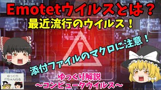 【ゆっくりIT】最近流行のEmotetウイルスとは？ メールの添付ファイルは絶対開くな！ ～ゆっくり解説コンピュータウイルス～ No038 [upl. by Allenrad]