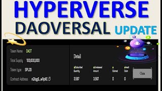 Daoversal Update  Daot Token claim status  crypto cryptocurrency cryptocurrencynews cryptotrad [upl. by Elayne]