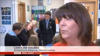 Alcester defibrillator launch on Midlands Today [upl. by Awhsoj]