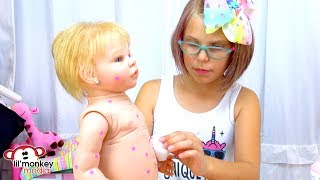 My Reborns Adeline Gets Chickenpox Reborn Babies Get Sick [upl. by Krigsman514]