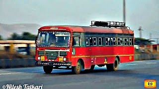 MSRTC BUSES ON SION  PANVEL HIGHWAY  ST BUSES  MAHARASHTRA [upl. by Enilrem]