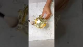 SUPER EASY DIY Marble amp Gold Leaf Ornament diychristmasornaments dollartreechristmasdiy [upl. by Hubey105]