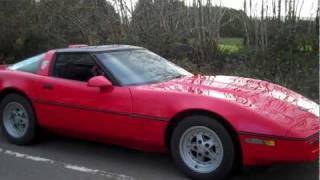 1986 Z51 C4 Corvette take off acceleration  true dual free flowing exhaust [upl. by Dinsdale256]