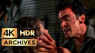 Evil Dead 2  4K  HDR   Ash builds his Chainsaw and Boomstick quotGroovyquot 1987 [upl. by Cotterell]