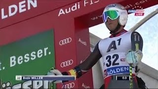 BODE MILLER IS BACK  2013 Sölden Giant Slalom first run [upl. by Leonelle580]