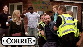 Craig is Assaulted At The Protest  Coronation Street [upl. by Oneil]