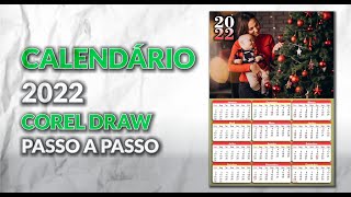 Calendário 2022 no Corel Draw  PASSO A PASSO [upl. by Ansell]