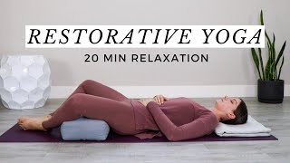 BeginnerFriendly Restorative Yoga Class With Props 20 Minutes [upl. by Remy]