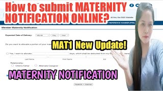 How to submit SSS MATERNITY NOTIFICATION ONLINE MAT1 [upl. by Annoled]