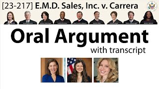 Oral Argument on FLSA burden of proof EMD Sales Inc v Carrera [upl. by Namqul]