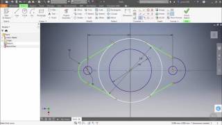 Applying Constraints and Dimensions to Sketches in Inventor [upl. by Alyda]