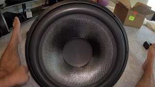 Unboxing and Overview of Harbottle Audio Ridge Driver 182 Carbon Fiber Subwoofer [upl. by Enilamme820]