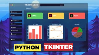 Tkinter Dashboard Magic Creating a Modern UI Dashboard with Python Tkinter [upl. by Kryska]