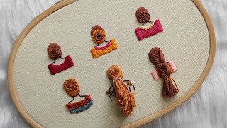 6 Easy Hair Embroidery Tutorial ❤️ Step by step tutorial for Beginners  Embroidery by Gossamer [upl. by Bowyer]