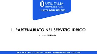 IL PARTENARIATO NEL SERVIZIO IDRICO [upl. by Oyr518]