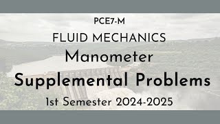 Fluid Mechanics  Manometer Problems [upl. by Nesnah104]