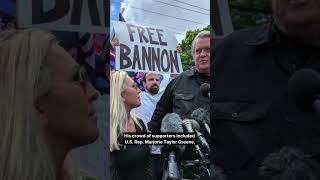 Former Trump adviser Steve Bannon says hes proud as he reports to CT prison [upl. by Bisset]