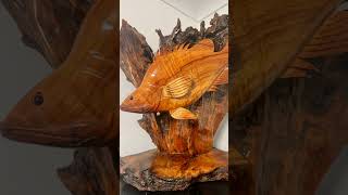 Yellowbelly and Murray cod timber sculptures yellowbellyfishing murraycodfishing [upl. by Tootsie]