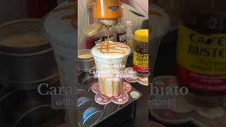 easy caramel macchiato with cold foam [upl. by Ettenuahs]