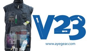 AyeGear V23 Travel Vest with iPad Pocket  23 Concealed Pockets [upl. by Leduar117]