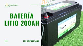 Batería Litio 12V 200Ah UPower Ecoline AutoSolar [upl. by Anirbas]