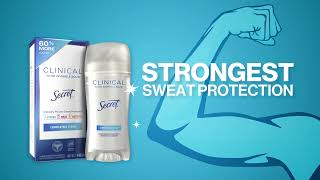 Secret Deodorant  Get 3X Stress Sweat Protection with Secret Clinical Secret works [upl. by Malilliw789]