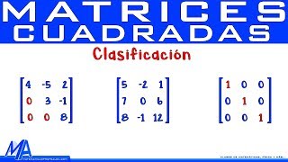 Matrices cuadradas Clasificación [upl. by Hnib]