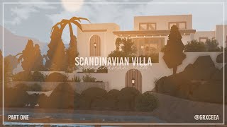 Scandinavian Villa Part 1  Bloxburg Speedbuild  Grxceea [upl. by Eatnoj]