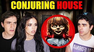 Staying OVERNIGHT at the REAL Conjuring House Real Annabelle Doll [upl. by Eecart]