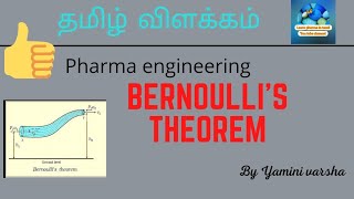 pharma engineering bernoullis theorem explained in tamil [upl. by Eanej]