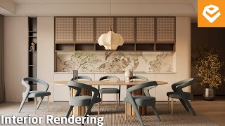 Enscape 3 For SketchUp  017 Realistic Sun Set Lighting Interior Dining amp Kitchen [upl. by Eenattirb]