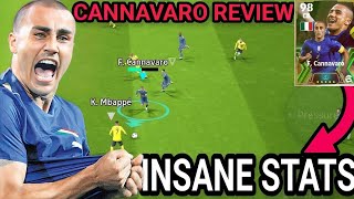 102 Rated Epic F Cannavaro Defensive Awareness Is Insane  Review  eFootball 2024 Mobile [upl. by Boulanger509]