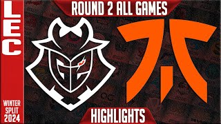 G2 vs FNC Highlights ALL GAMES  LEC Winter 2024 Playoffs Upper Round 2  G2 Esports vs Fnatic [upl. by Llenad]