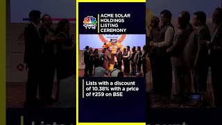 ACME Solar Holdings Makes A Weak Debut On DStreet  N18S  CNBC TV18 [upl. by Amsirak]