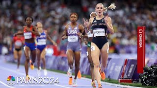 Keely Hodgkinson kicks into gear to win womens 800m  Paris Olympics  NBC Sports [upl. by Berkie]