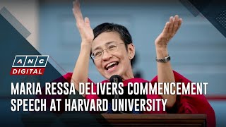 Maria Ressa delivers commencement speech at Harvard University  ANC [upl. by Ixel]