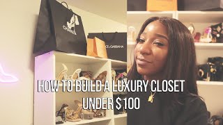 HOW TO BUILD A LUXURY CLOSET UNDER 100 DIY I HEAVENLYERRA [upl. by Artemisa247]