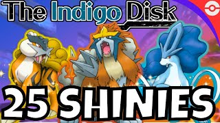 ALL 25 SHINY Legendary Pokemon in Indigo Disk [upl. by Rexana]