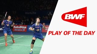 Play Of The Day  Badminton F  BCA Indonesia Open 2015 [upl. by Llerdnad704]