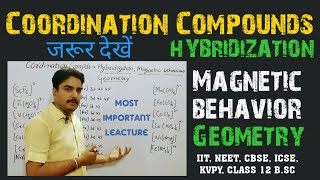 Simple Trick To Find Out HybridizationMagnetic BehaviourGeometrycoordinate compoundBscNEETIIT [upl. by Sheeran]