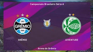 GRÊMIO x JUVENTUDE  BRASILEIRÃO BETANO 2024  PES 2020 [upl. by Yerffoej]