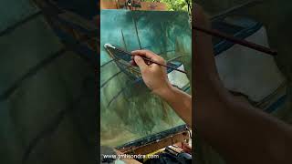 Painting an Old Boat  JMLisondra art painting landscapepainting [upl. by Aneahs881]