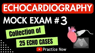 Echocardiography Mock Exam 3  Collection of 25 Echo Cases cardiology echo echocardiography [upl. by Annora]