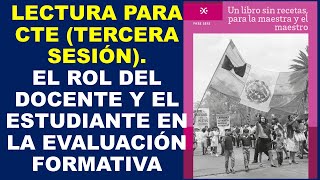 Soy Docente LECTURA PARA CTE EL ROL DEL DOCENTE Y EL ESTUDIANTE EN LA EVALUACIÓN FORMATIVA [upl. by Anayk905]