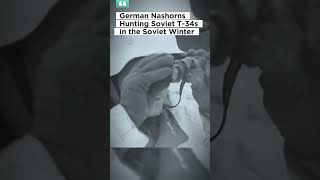 German Nashorns Hunting Soviet T34s during Soviet Winter  Rare Footage [upl. by Iorgos]