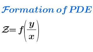 Form Partial Differential Equation from Z fyx  Elimination of arbitrary functions [upl. by Yemar528]