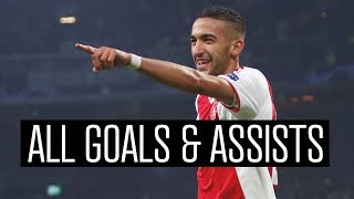 ALL GOALS amp ASSISTS  Hakim Ziyech 201819 [upl. by Ettevol]