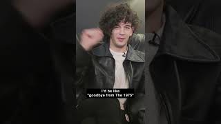 quotHow you doing New Yorkquot asks the1975s Matty Healy and er a stuck jar on his hand [upl. by Idrahs558]