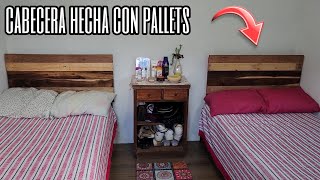 Como hacer cabecera para cama con pallets [upl. by Alyad]